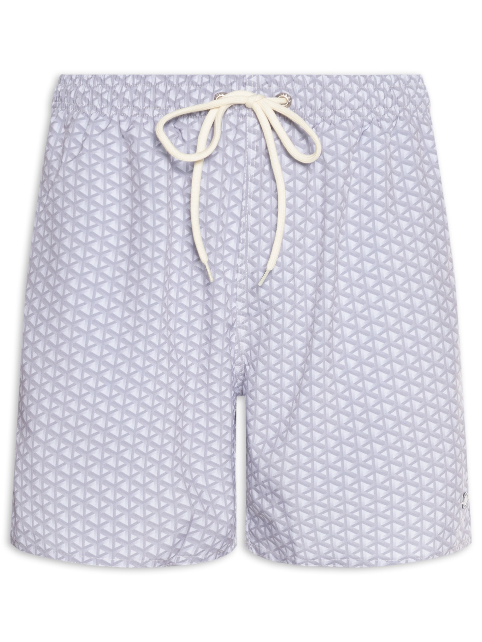 Shorts Praia Masculino Estampado Treliça – Cinza Sergio K