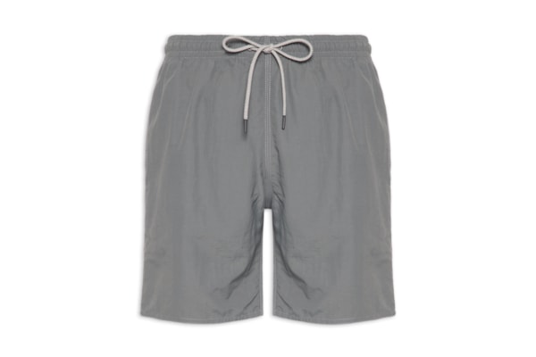 Shorts Praia Masculino Gorgurão Poliamida - Cinza