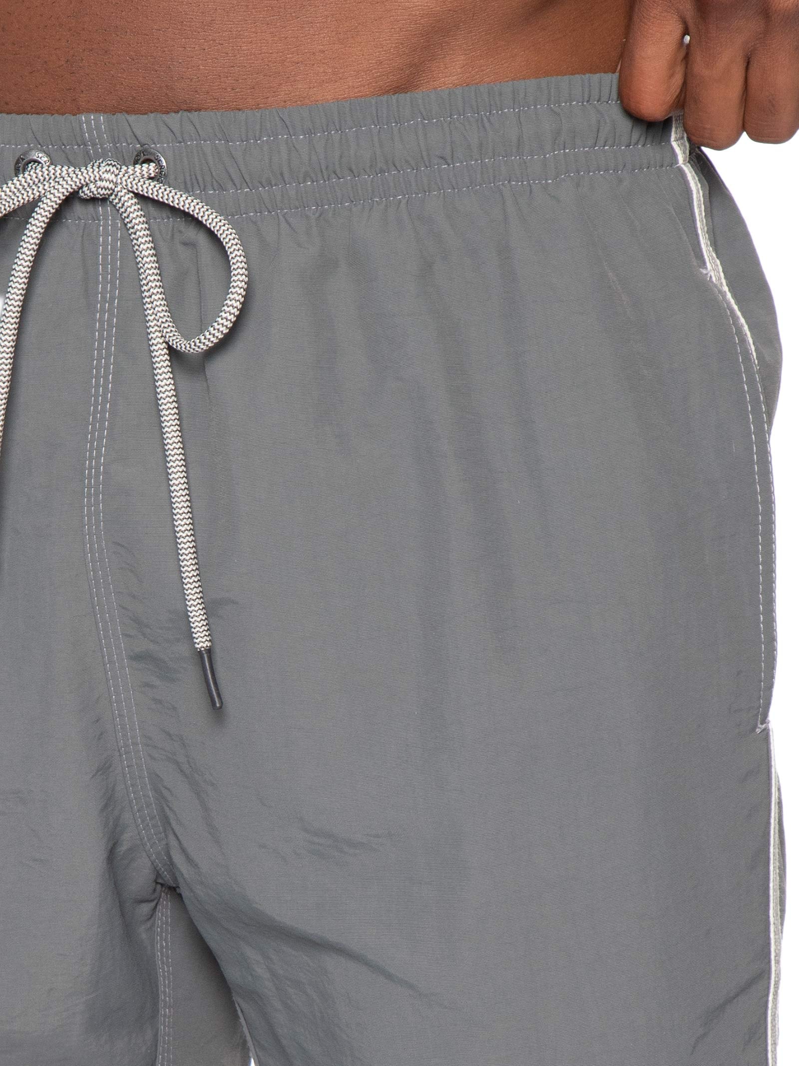 Shorts Praia Masculino Gorgurão Poliamida Cinza Sergio K