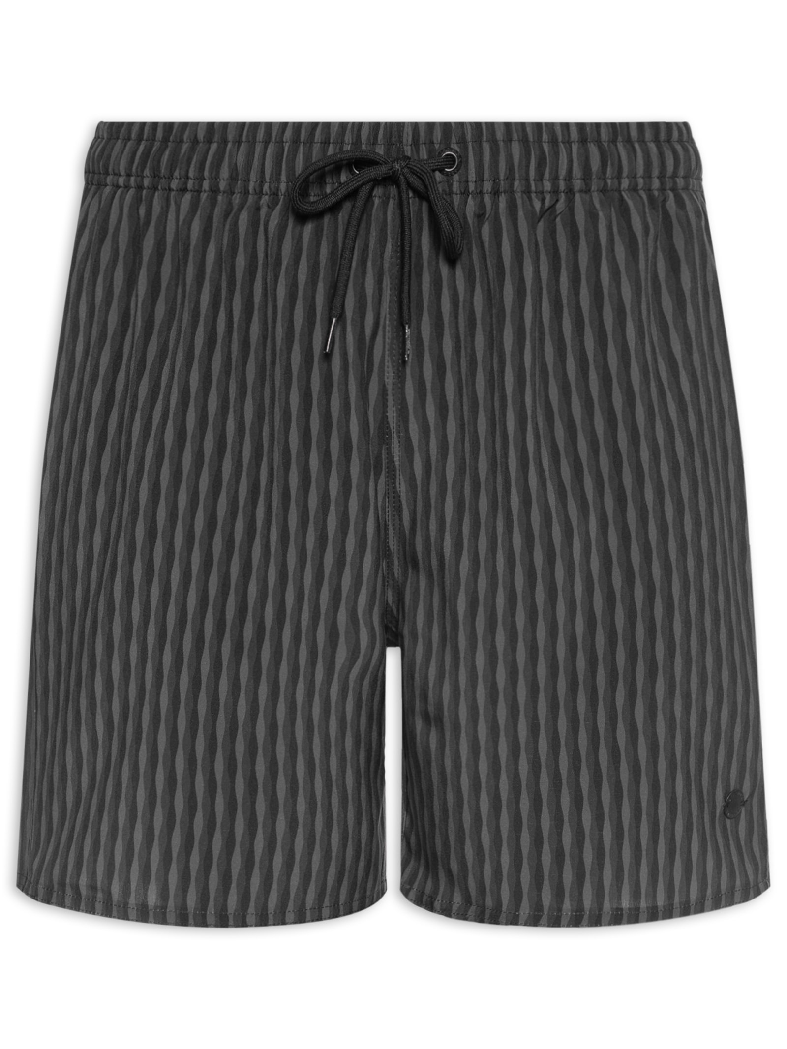 Shorts Praia Masculino Listrado All Black – Preto Sergio K