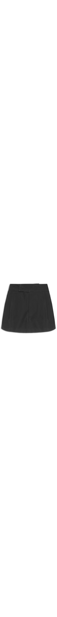 Shorts Saia Feminino Alfaiataria Mini - Preto
