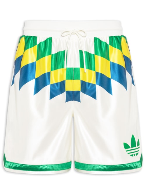 Shorts Unissex Copa Print - Branco