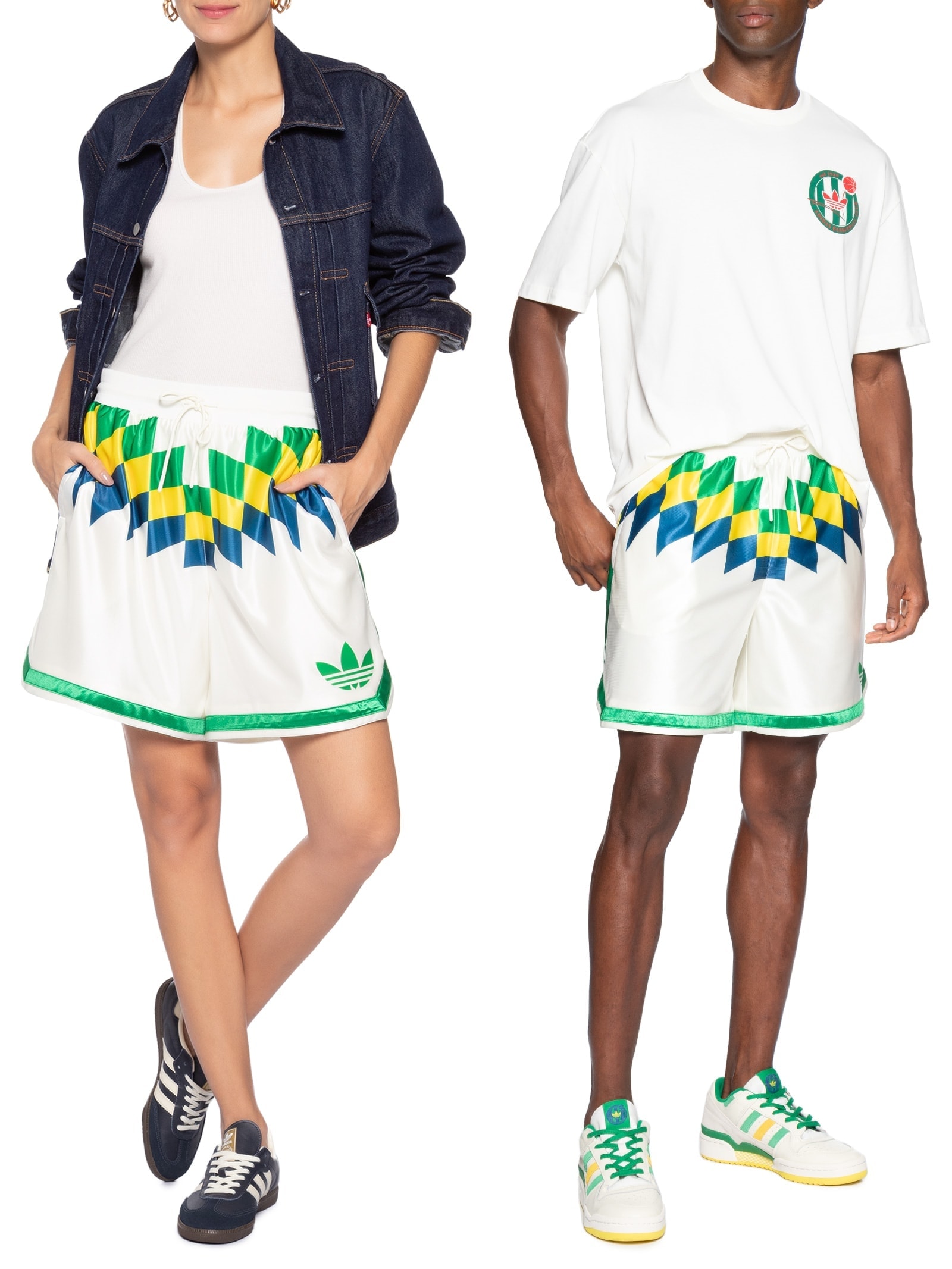 Shorts Unissex Copa Print Branco Adidas Originals