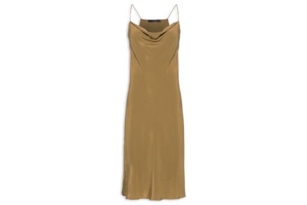 Slip Dress Seda Degagê Antique - Verde