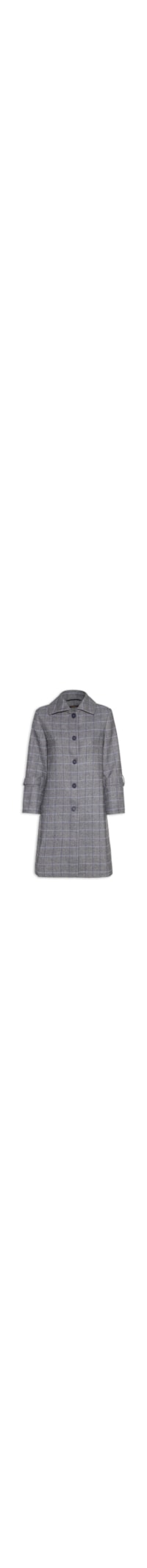 Sobretudo Feminino Chevron Com Listras - Cinza