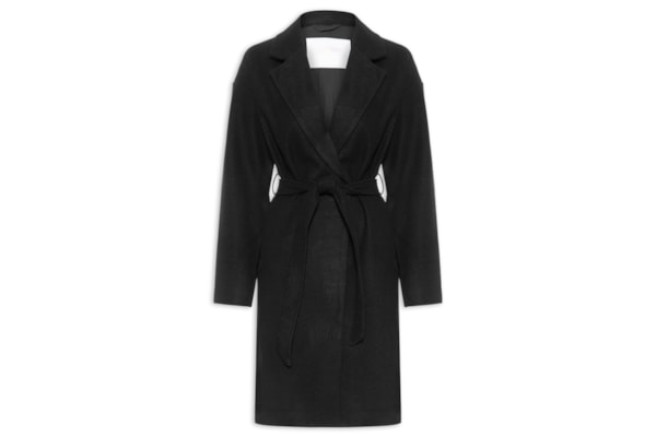 Sobretudo Feminino Tecido Softfelt - Preto