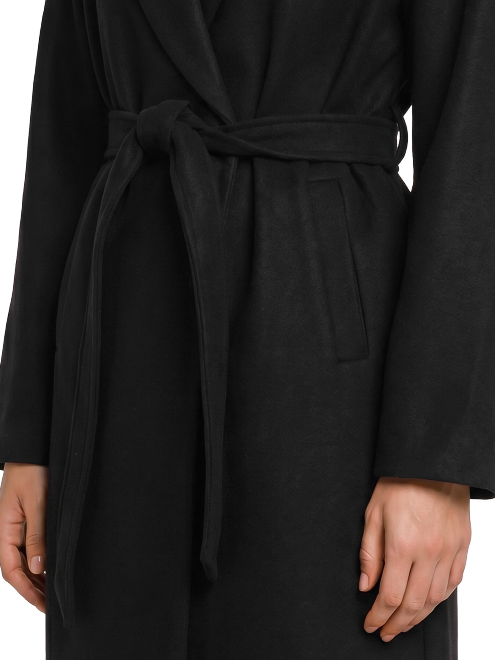 Sobretudo Feminino Tecido Softfelt Preto Lez A Lez