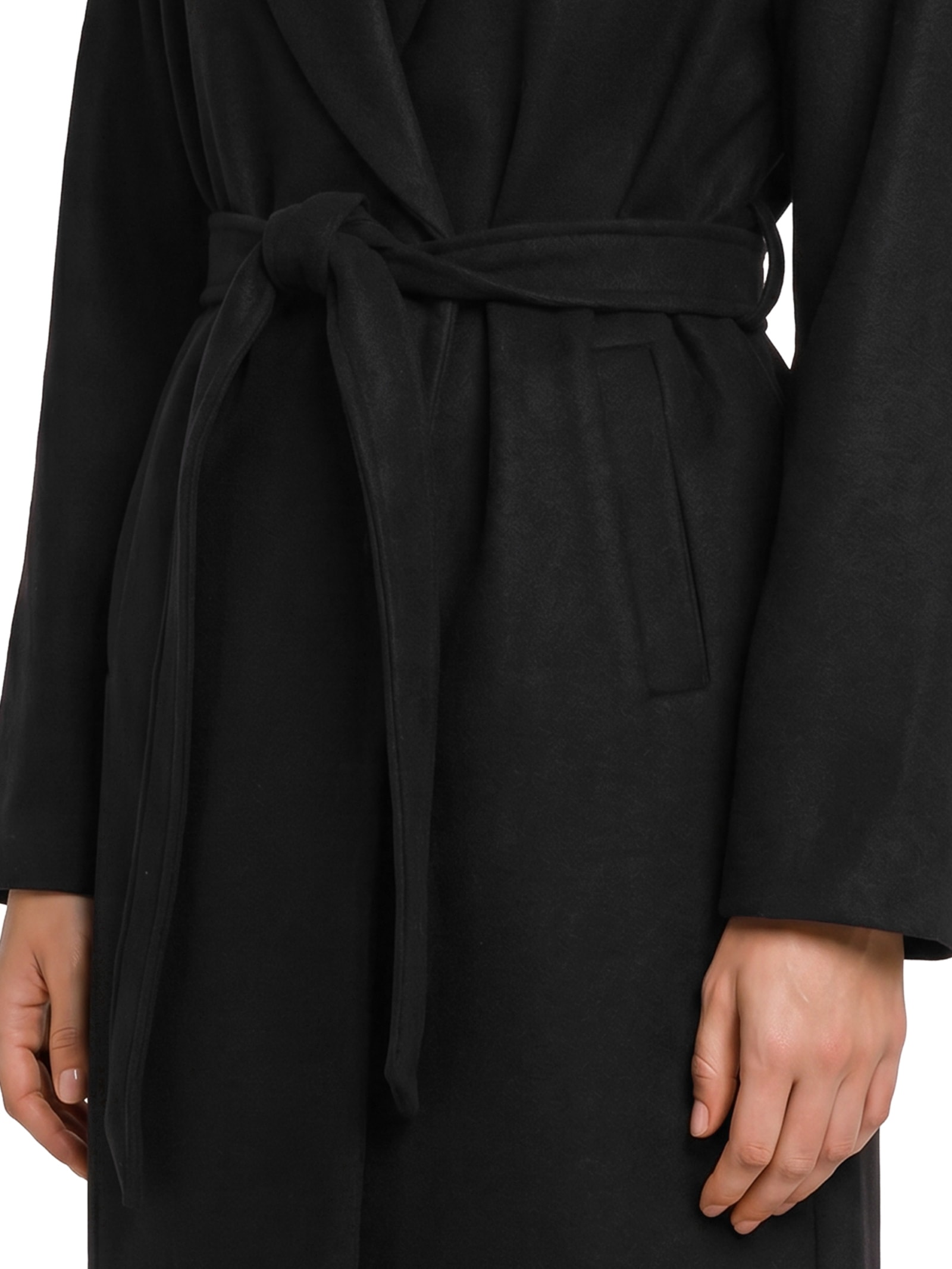 Sobretudo Feminino Tecido Softfelt Preto Lez A Lez