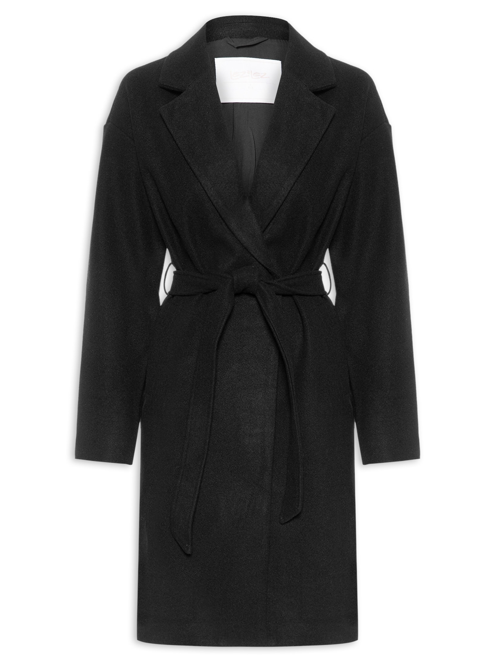 Sobretudo Feminino Tecido Softfelt Preto Lez A Lez