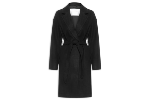 Sobretudo Feminino Tecido Softfelt - Preto