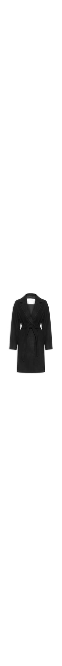 Sobretudo Feminino Tecido Softfelt - Preto