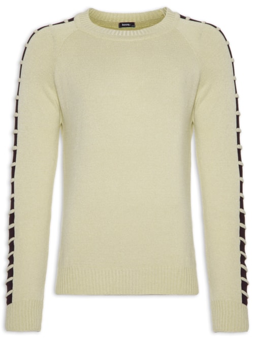 Suéter Com Detalhe Na Manga – Bege