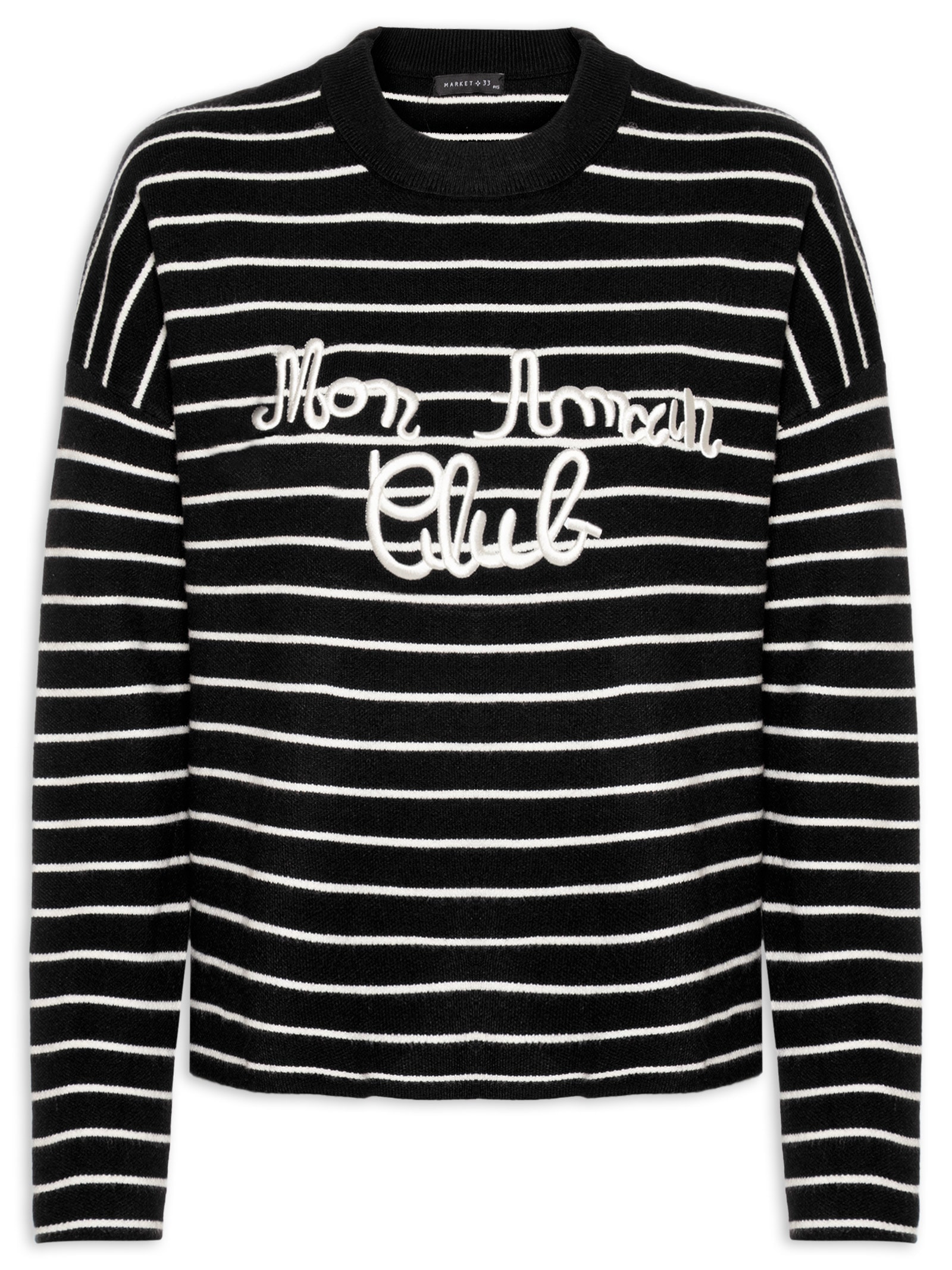 Suéter Estampado Feminino Preto Market 33