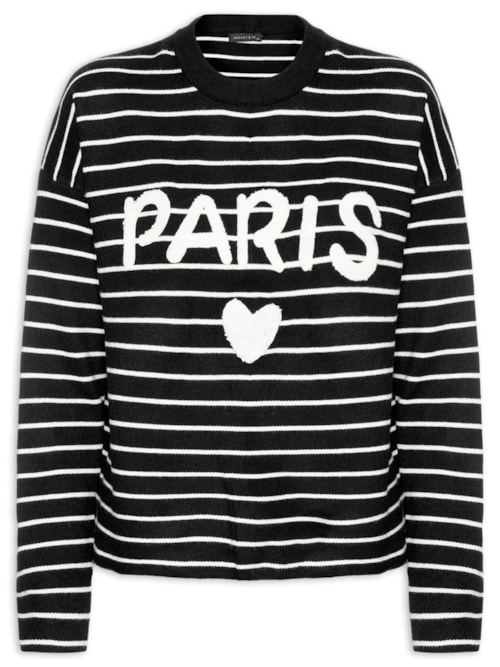 Sueter Estampado Feminino – Preto