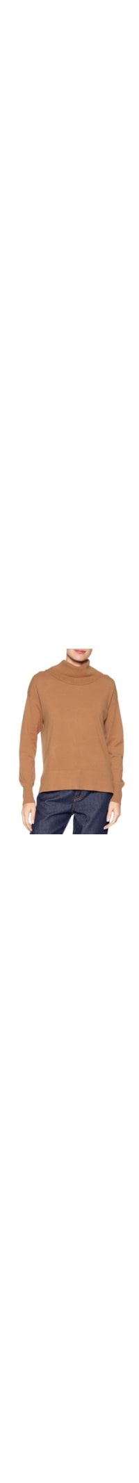Suéter Feminino Alongado Em Tricot - Bege