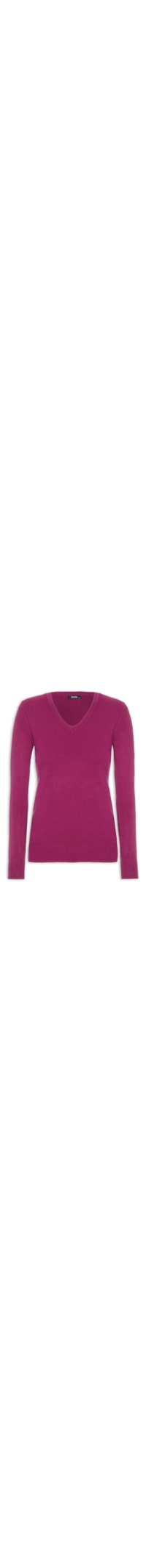 Suéter Feminino Básico Gola V - Roxo