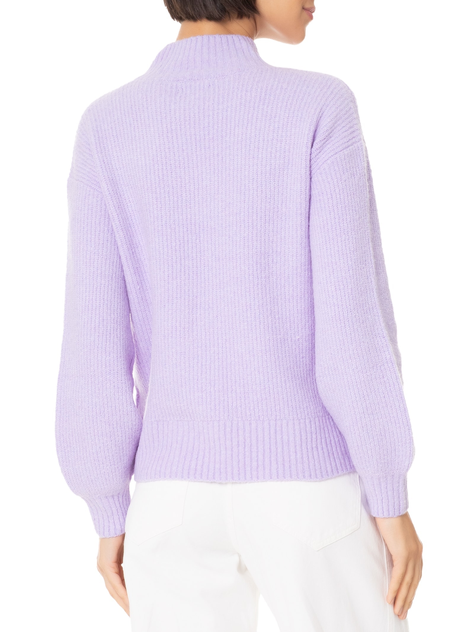 Suéter Feminino Básico Oversized Lilás Basiq