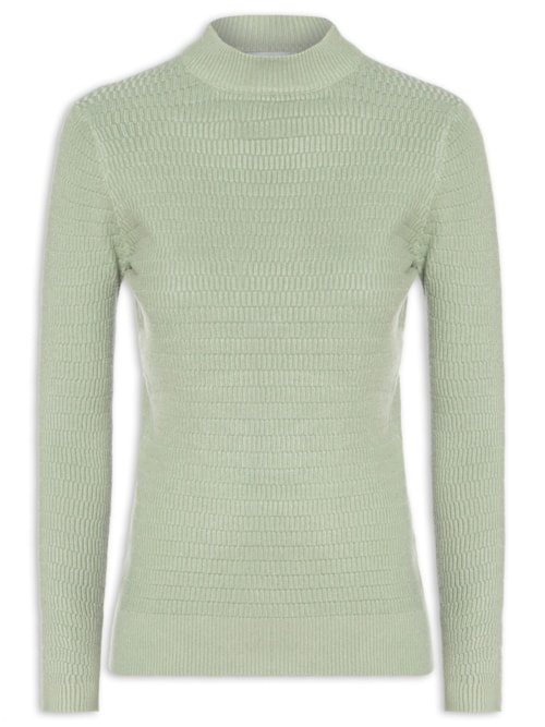 Suéter Feminino Básico Texturizado – Verde