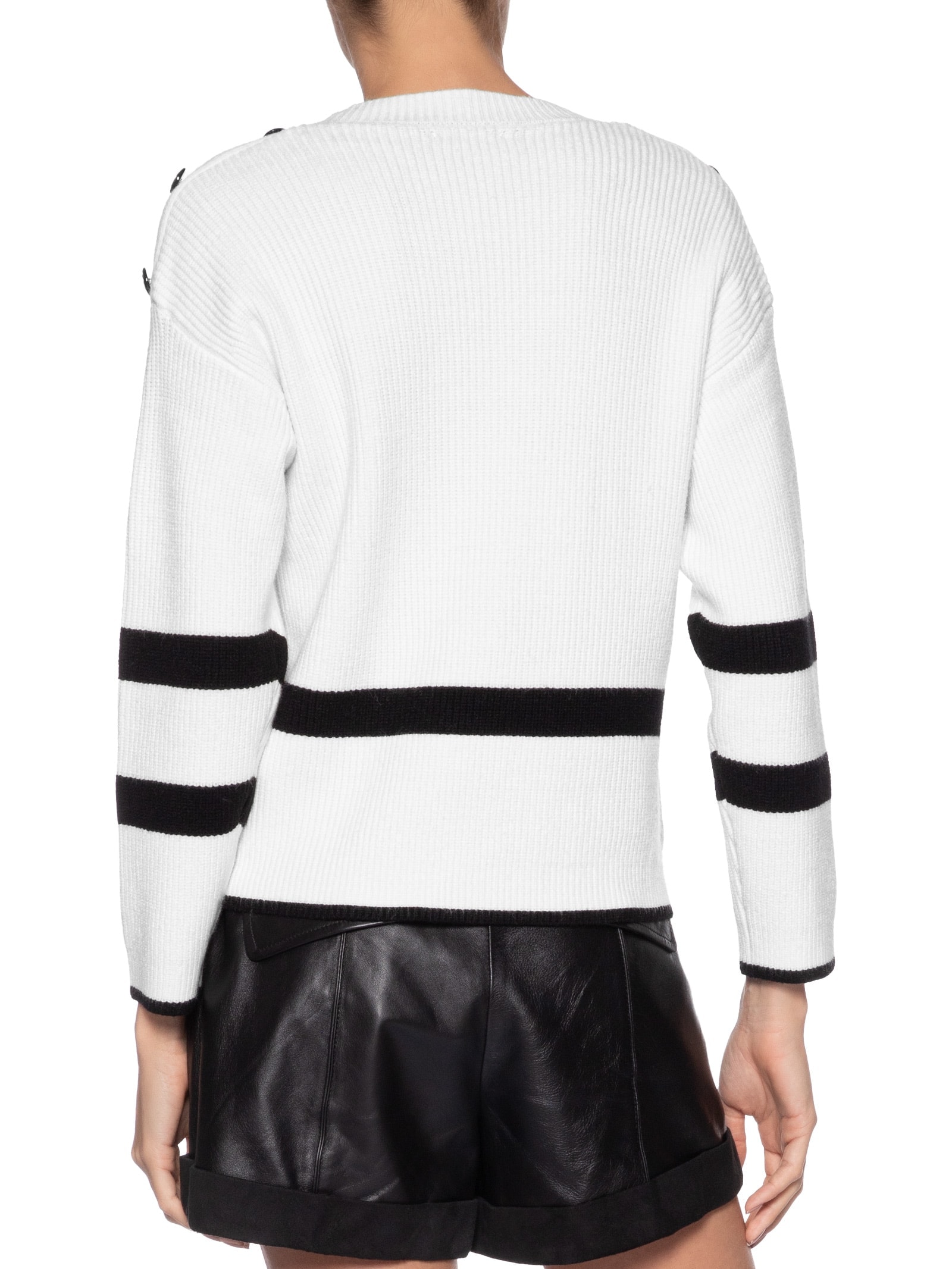 Suéter Feminino Bicolor Em Tricot  Branco Market 33
