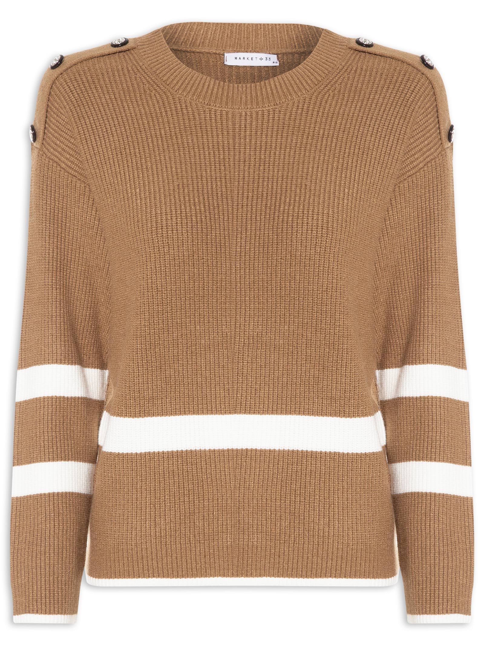 Suéter Feminino Bicolor Marrom Market 33