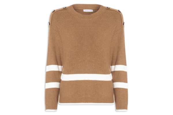 Suéter Feminino Bicolor - Marrom