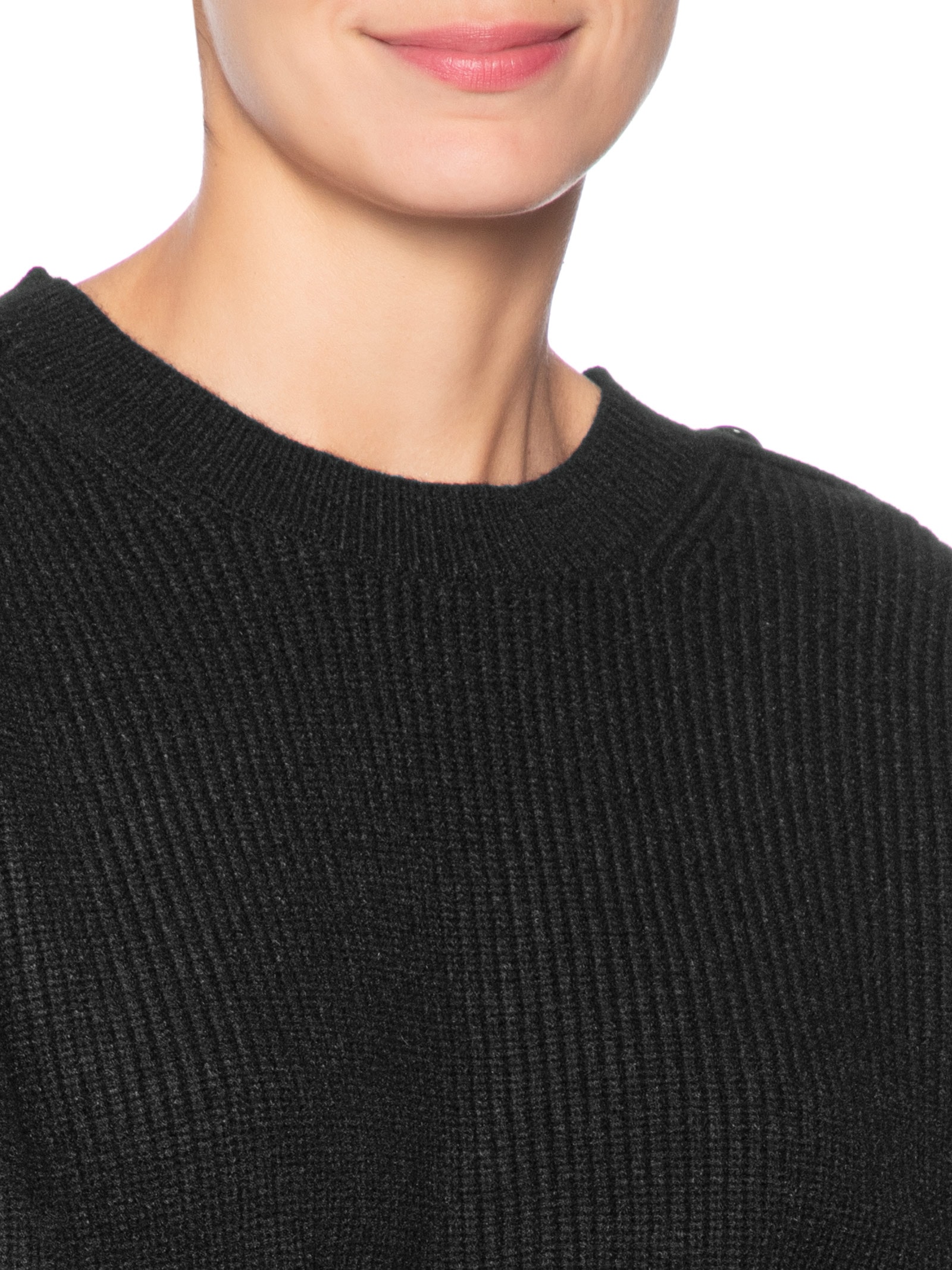 Suéter Feminino Bicolor Preto Market 33