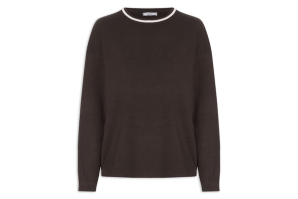 Suéter Feminino Bicolor – Marrom