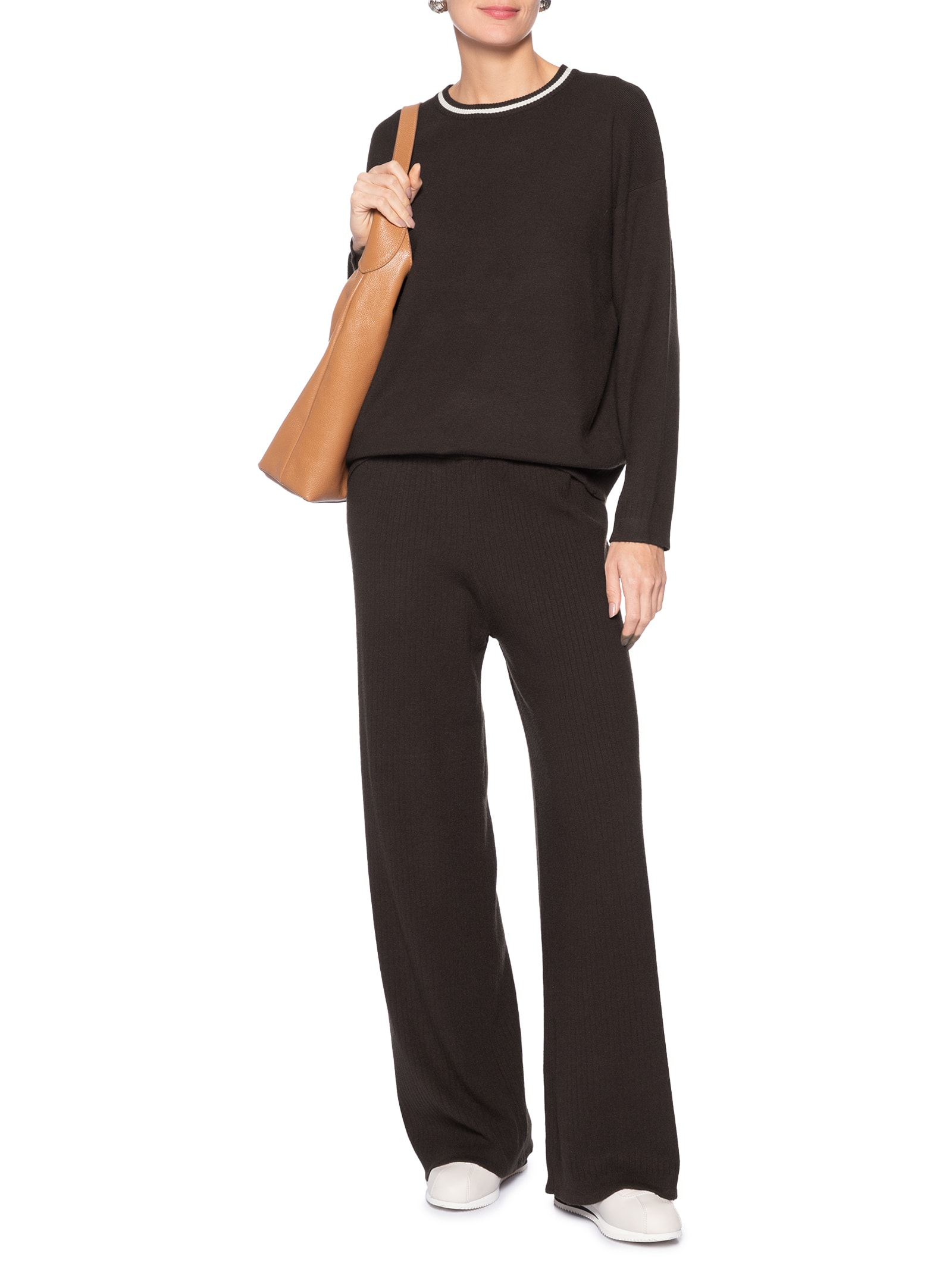 Suéter Feminino Bicolor – Marrom Basiq