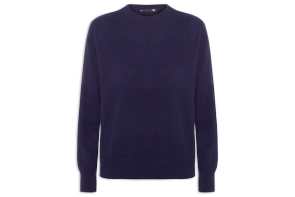 Suéter Feminino Blend De Lã E Cashmere - Azul