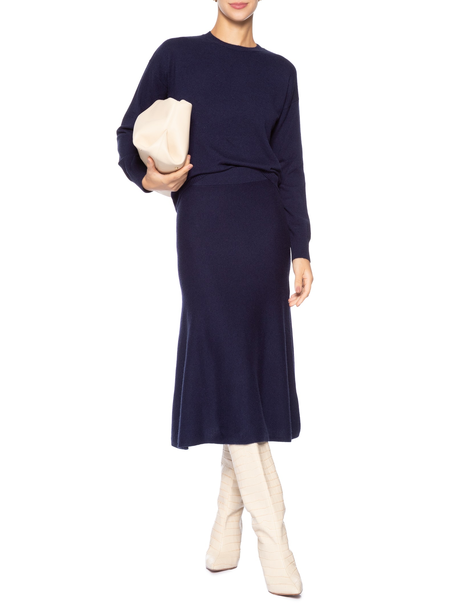 Suéter Feminino Blend De Lã E Cashmere Azul '2Essential
