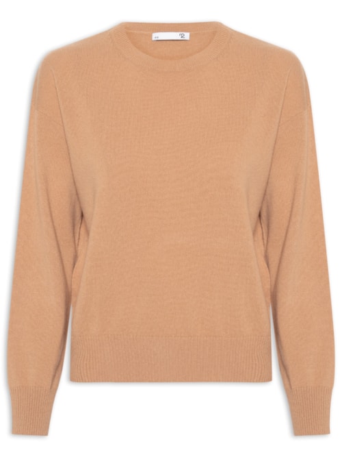Suéter Feminino Blend de Lã E Cashmere - Bege