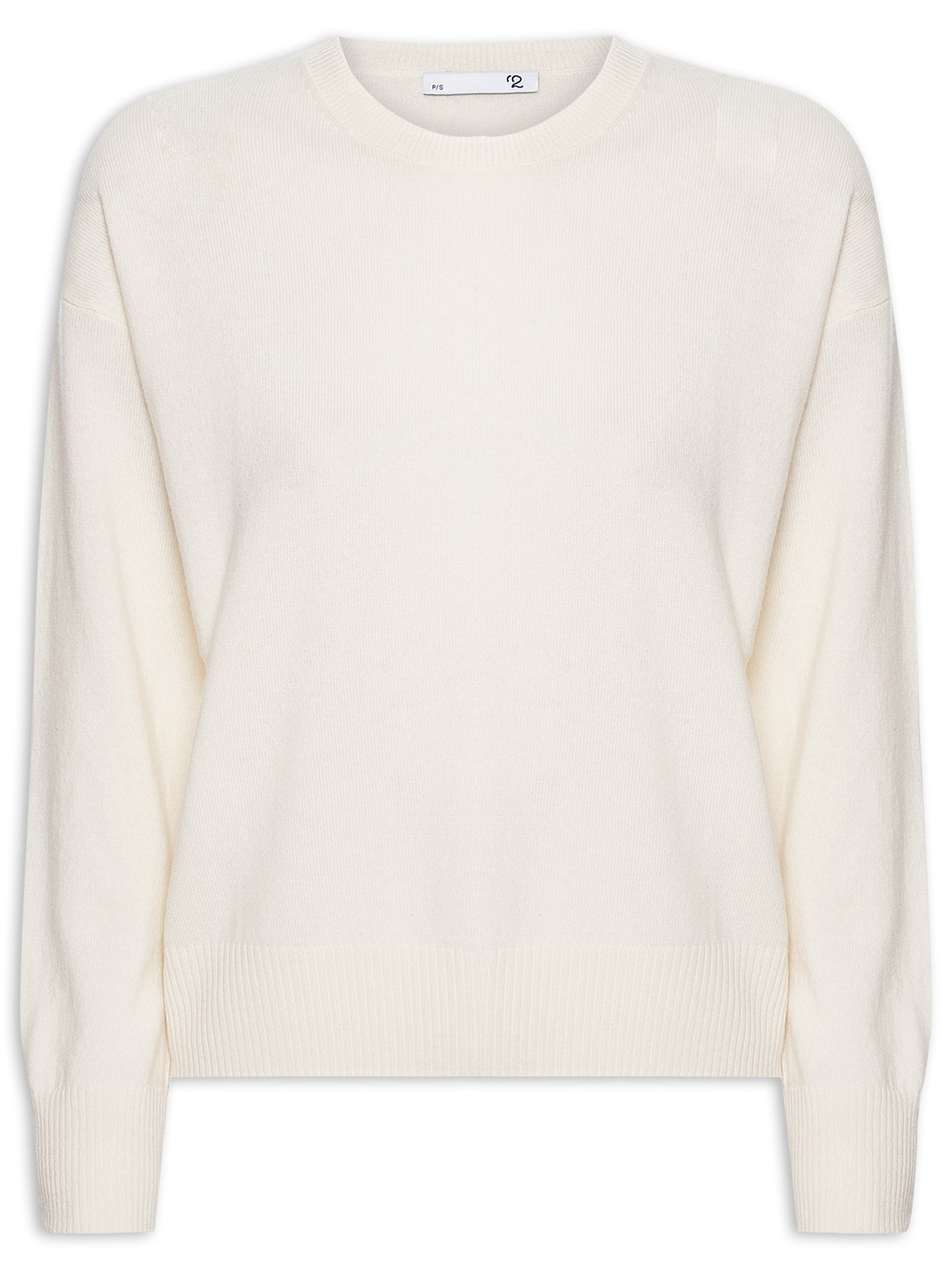 Suéter Feminino Blend de Lã E Cashmere Off White '2Essential