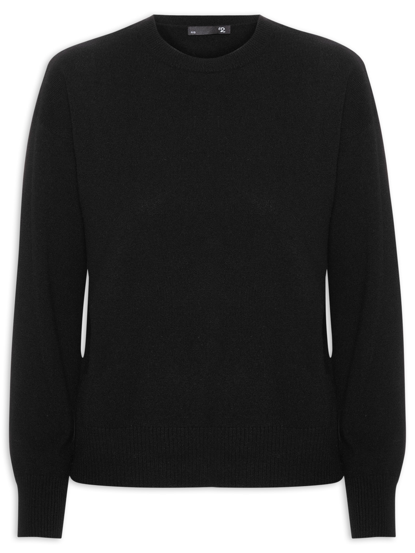 Suéter Feminino Blend de Lã E Cashmere Preto '2Essential