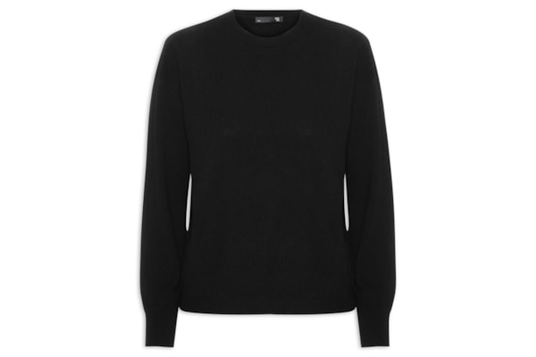 Suéter Feminino Blend de Lã E Cashmere - Preto
