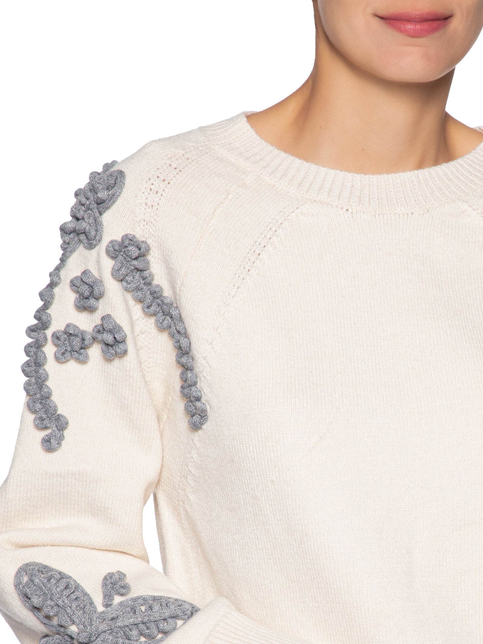 Suéter Feminino Bordado Em Tricot  – Bege Market 33