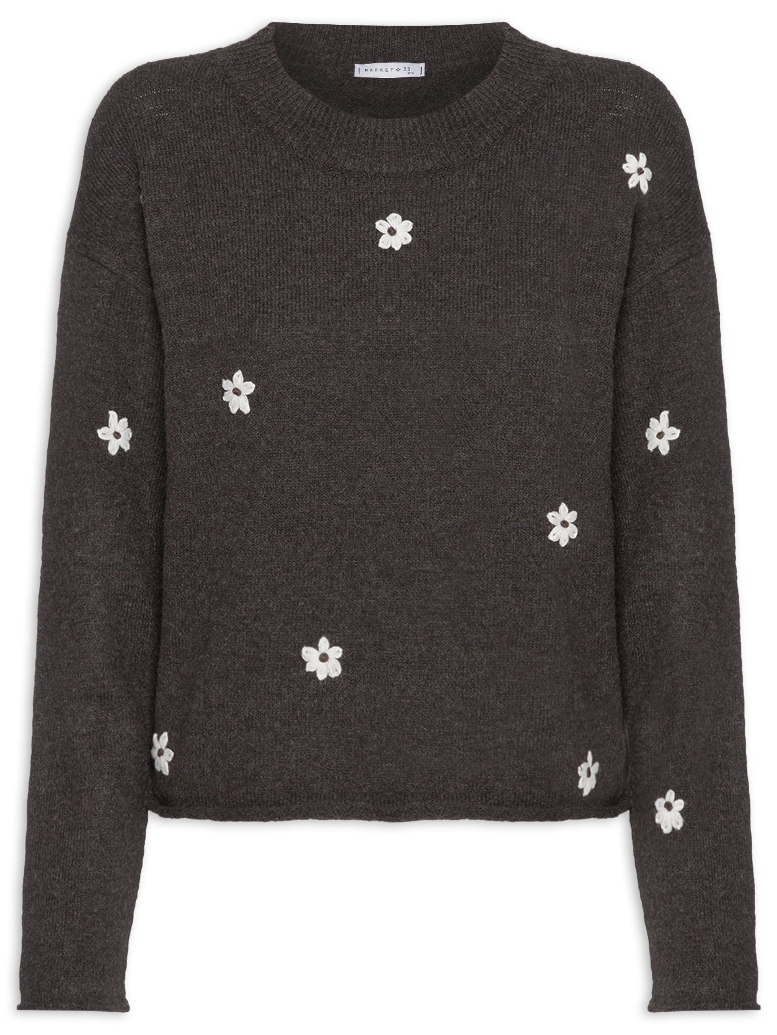 Suéter Feminino Bordado – Preto Market 33