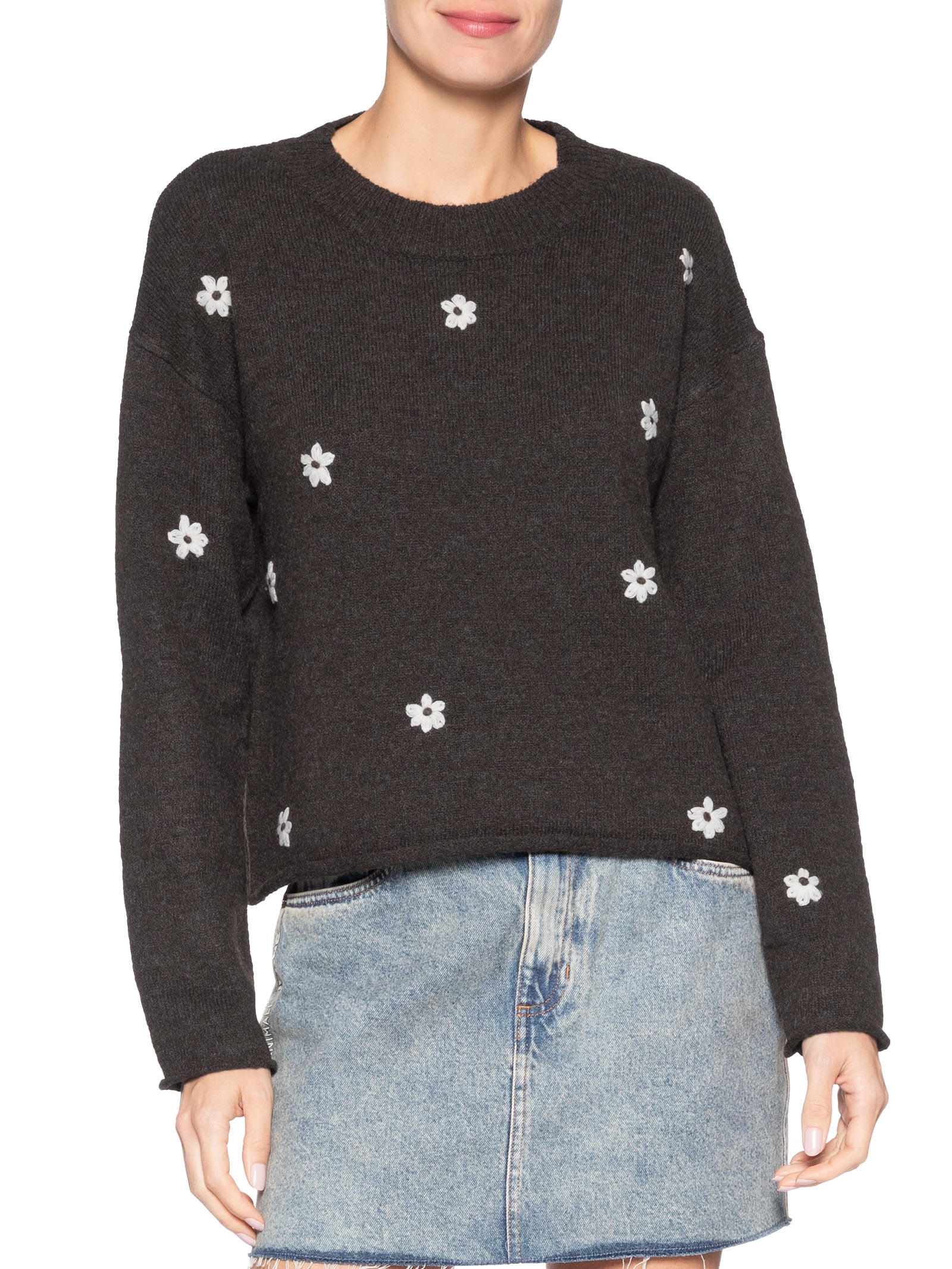 Suéter Feminino Bordado – Preto Market 33