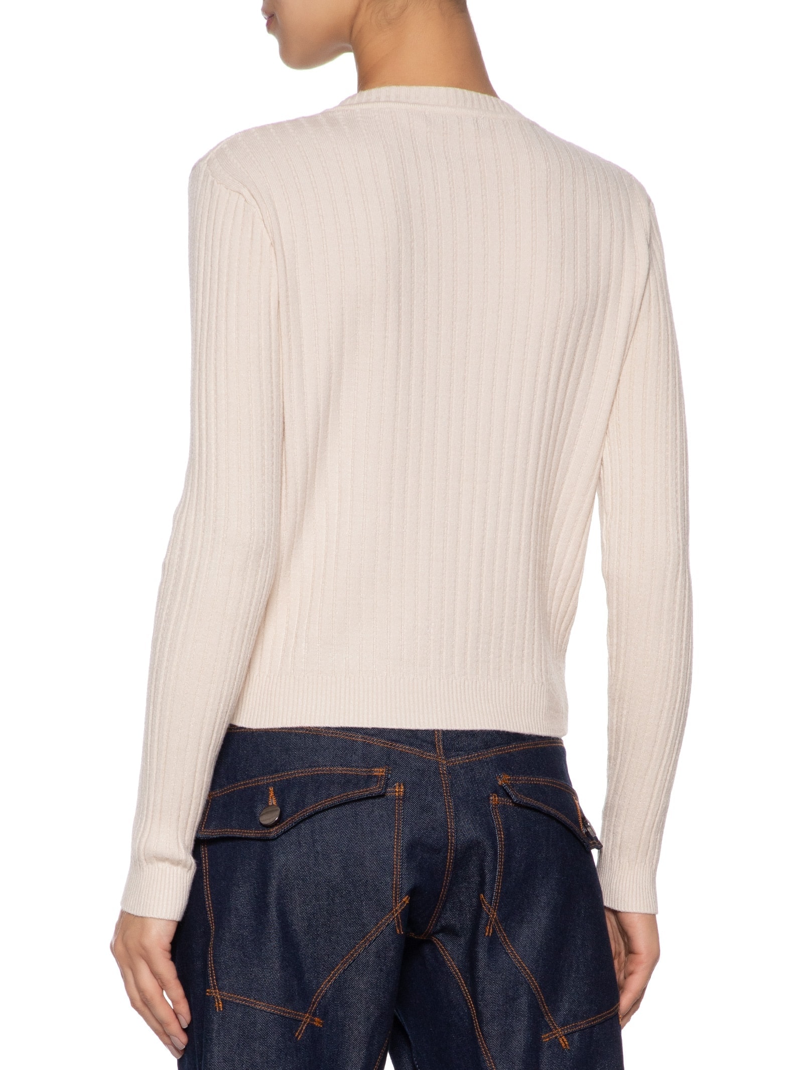 Suéter Feminino Canelado Off White Basiq