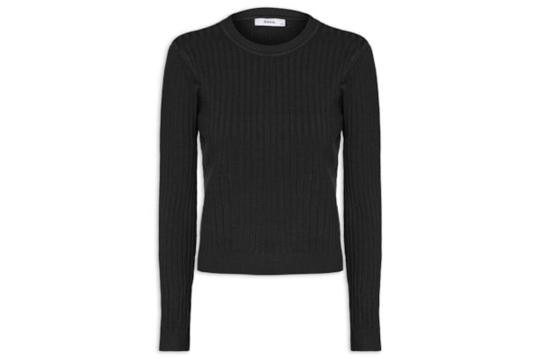 Suéter Feminino Canelado - Preto