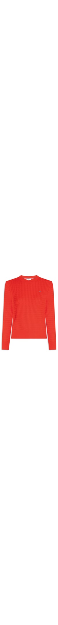 Suéter Feminino Co Cable Fine GG C-Nk - Vermelho