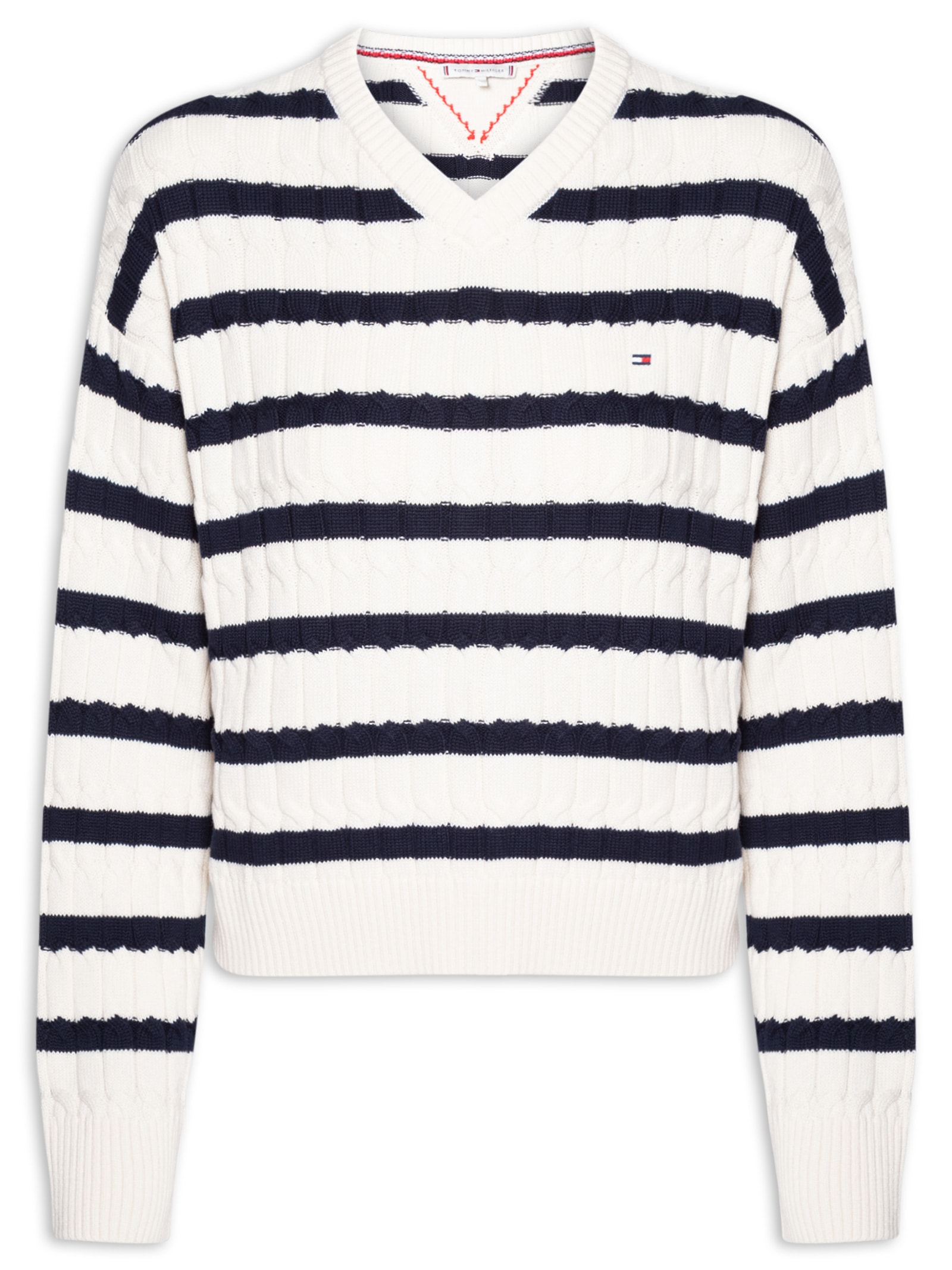Suéter Feminino Co Cable Mid Branco Tommy Hilfiger