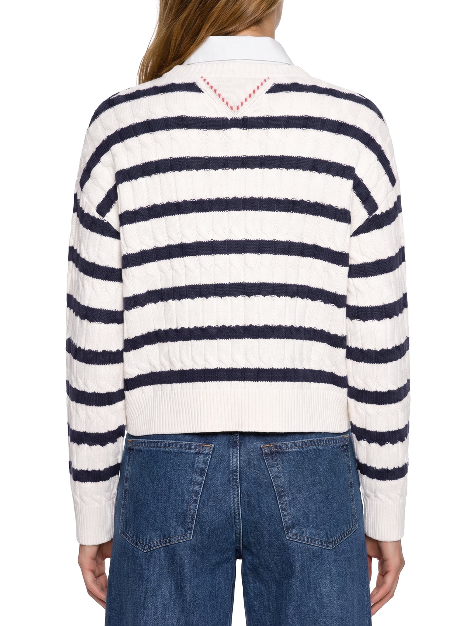 Suéter Feminino Co Cable Mid Branco Tommy Hilfiger