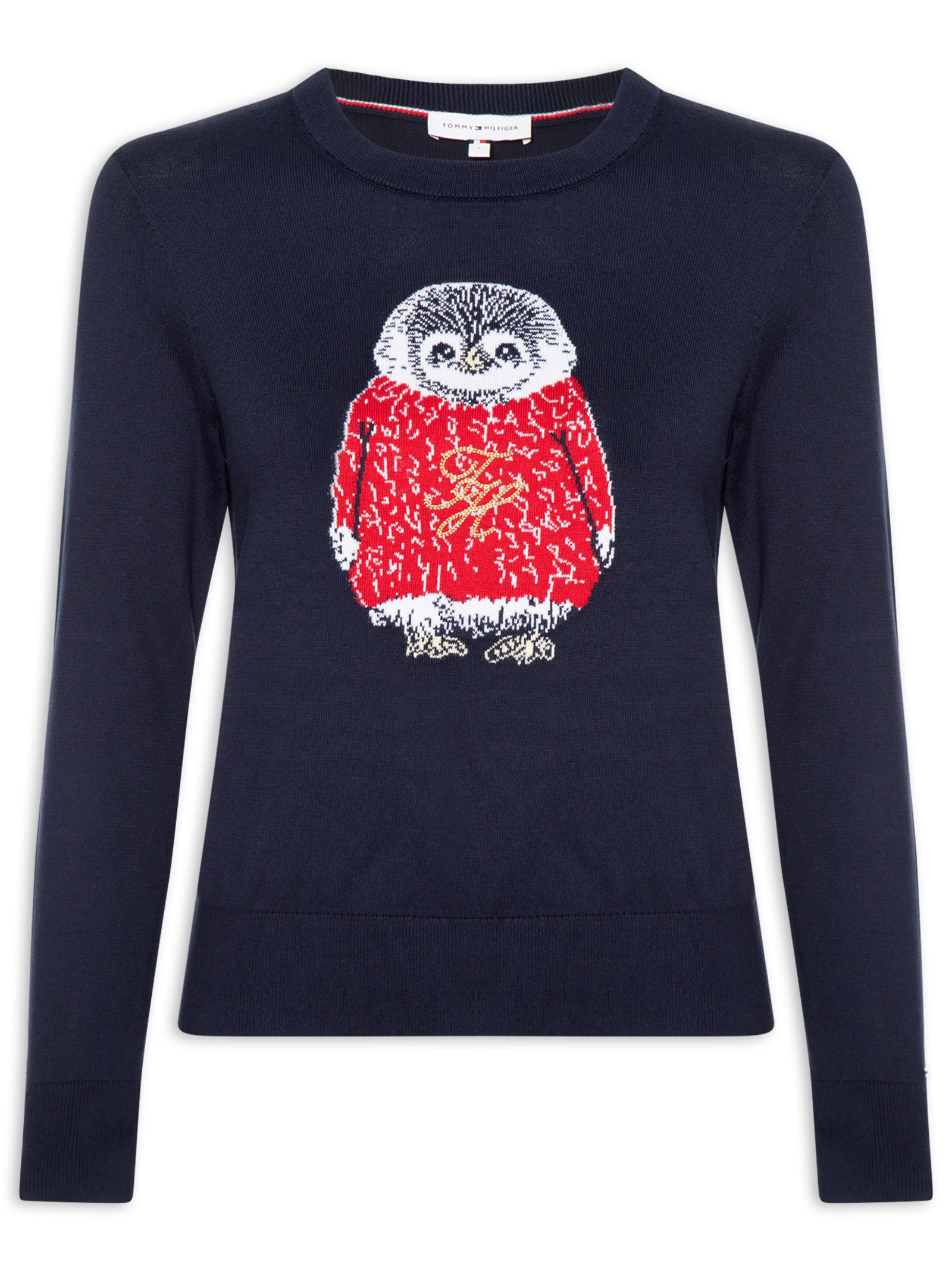 Suéter Feminino Co Jersey Intarsia Azul Tommy Hilfiger