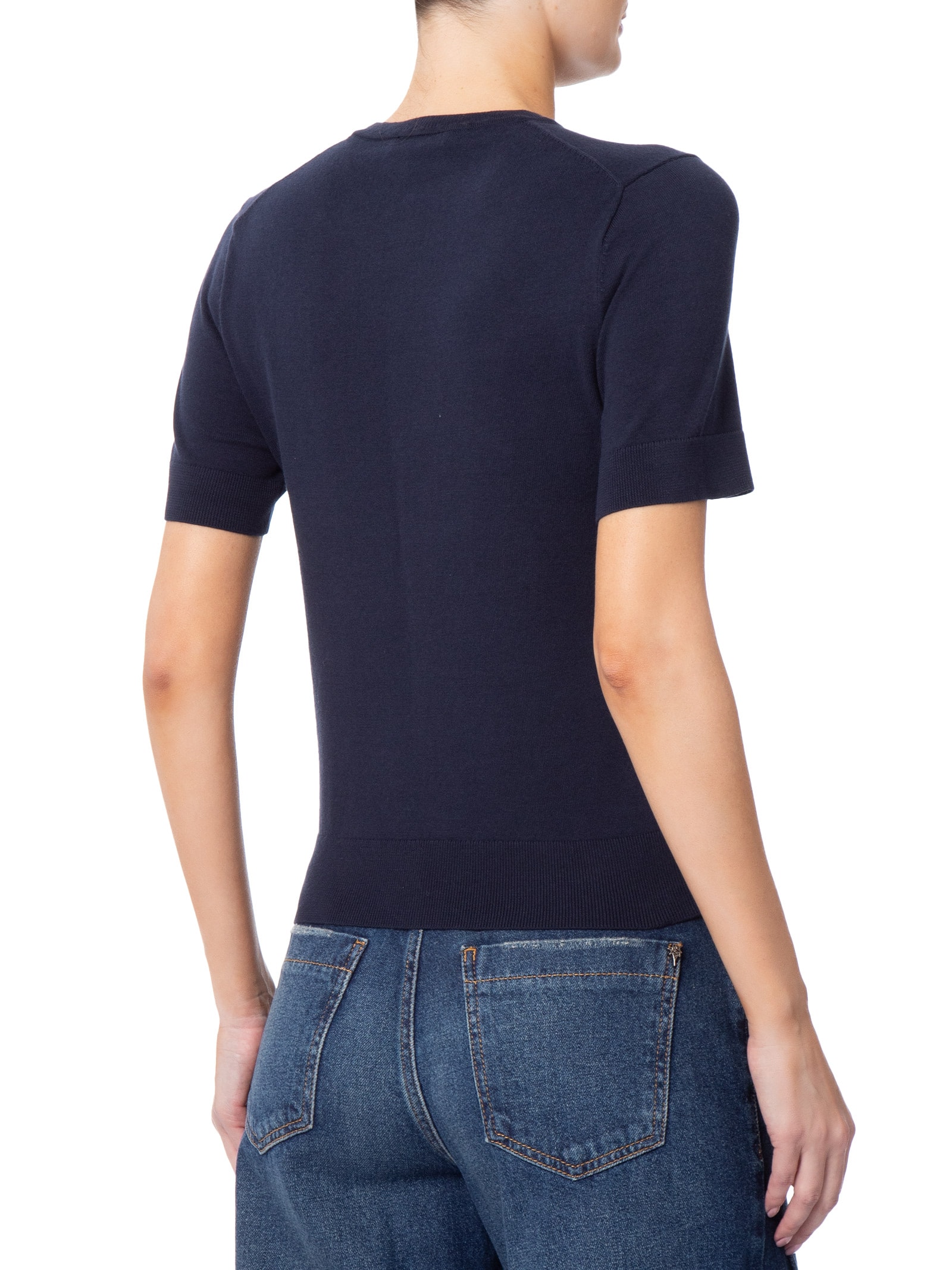 Suéter Feminino Co Jersey Stitch Azul Tommy Hilfiger