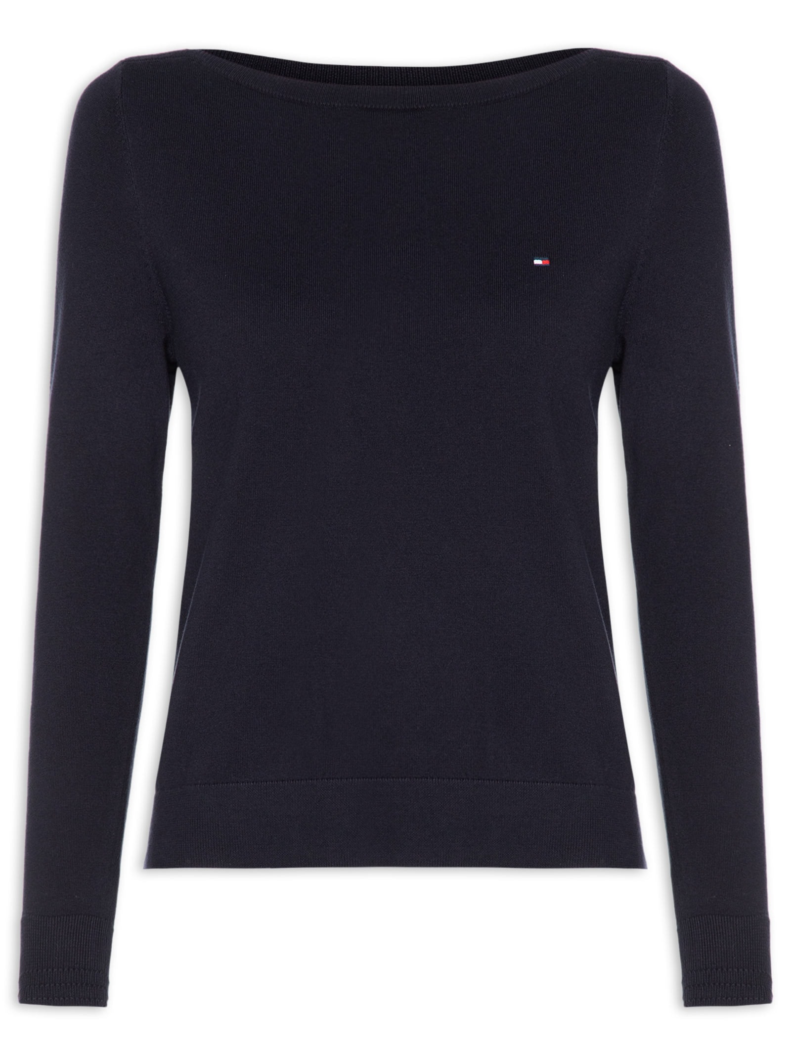 Suéter Feminino Co Jersey Stitch Boat-Nk Azul Tommy Hilfiger