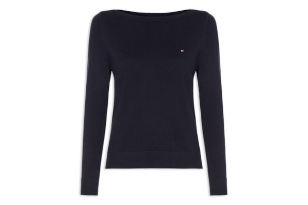 Suéter Feminino Co Jersey Stitch Boat-Nk - Azul