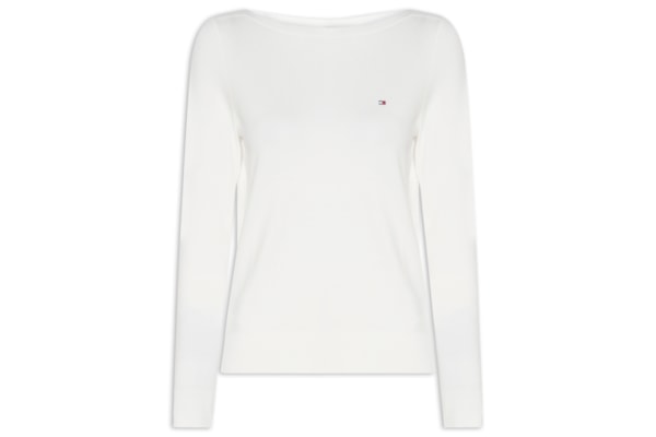 Suéter Feminino Co Jersey Stitch Boat-Nk - Branco