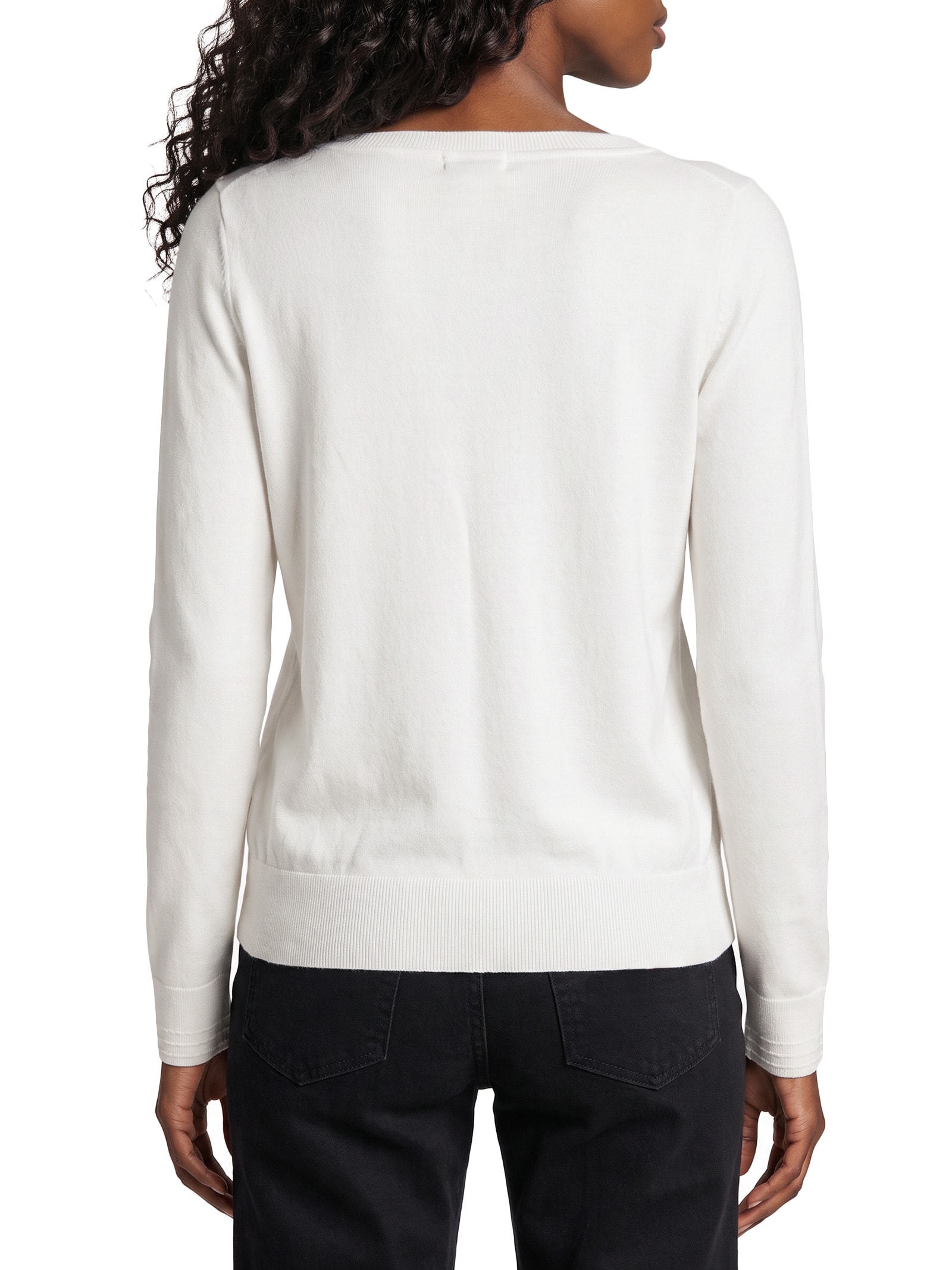 Suéter Feminino Co Jersey Stitch Boat-Nk Branco Tommy Hilfiger