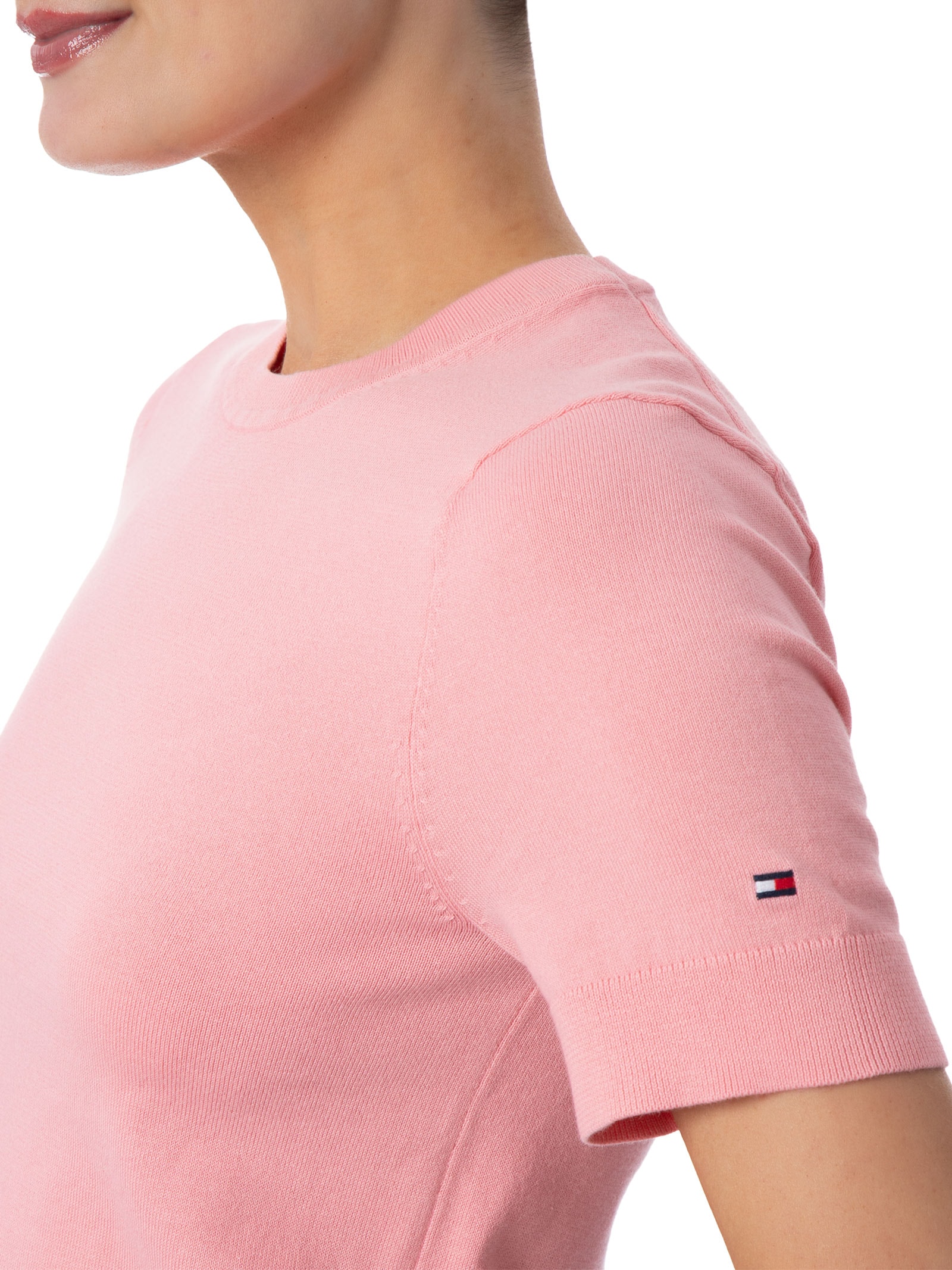 Suéter Feminino Co Jersey Stitch Rosa Tommy Hilfiger