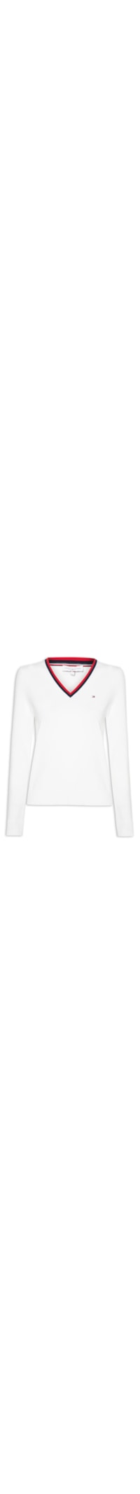 Suéter Feminino Co Jersey V-Nk - Branco